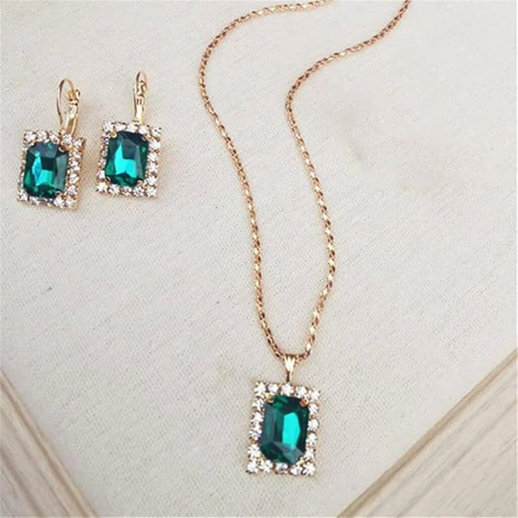 WHP™ – Stone Pendant Necklace Chain Set With Earrings