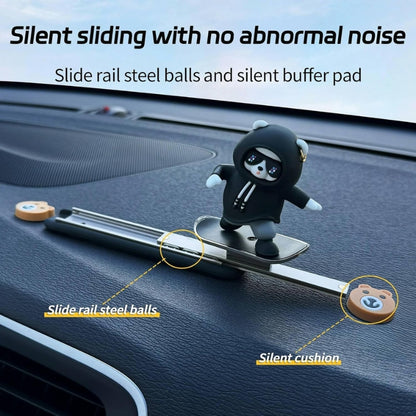 Skateboarding Panda Car Dashboard Toy