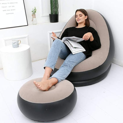 Inflatable Lounge Chair with Footstool