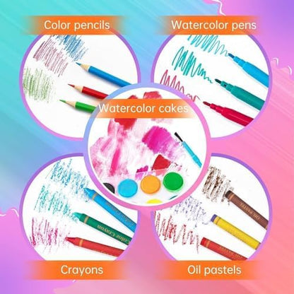 WHP™ – 145 Pieces Kids Art Set with Unicorn Case