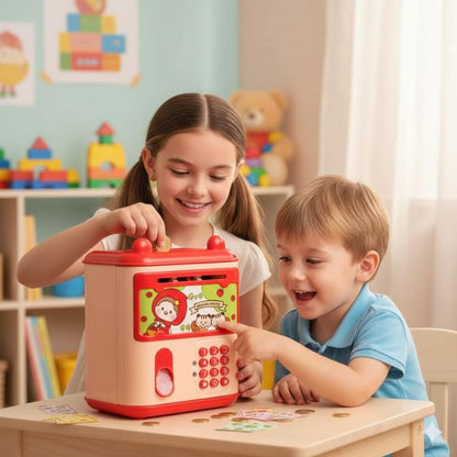 Piggy Bank for Kids with Password & Fingerprint Lock