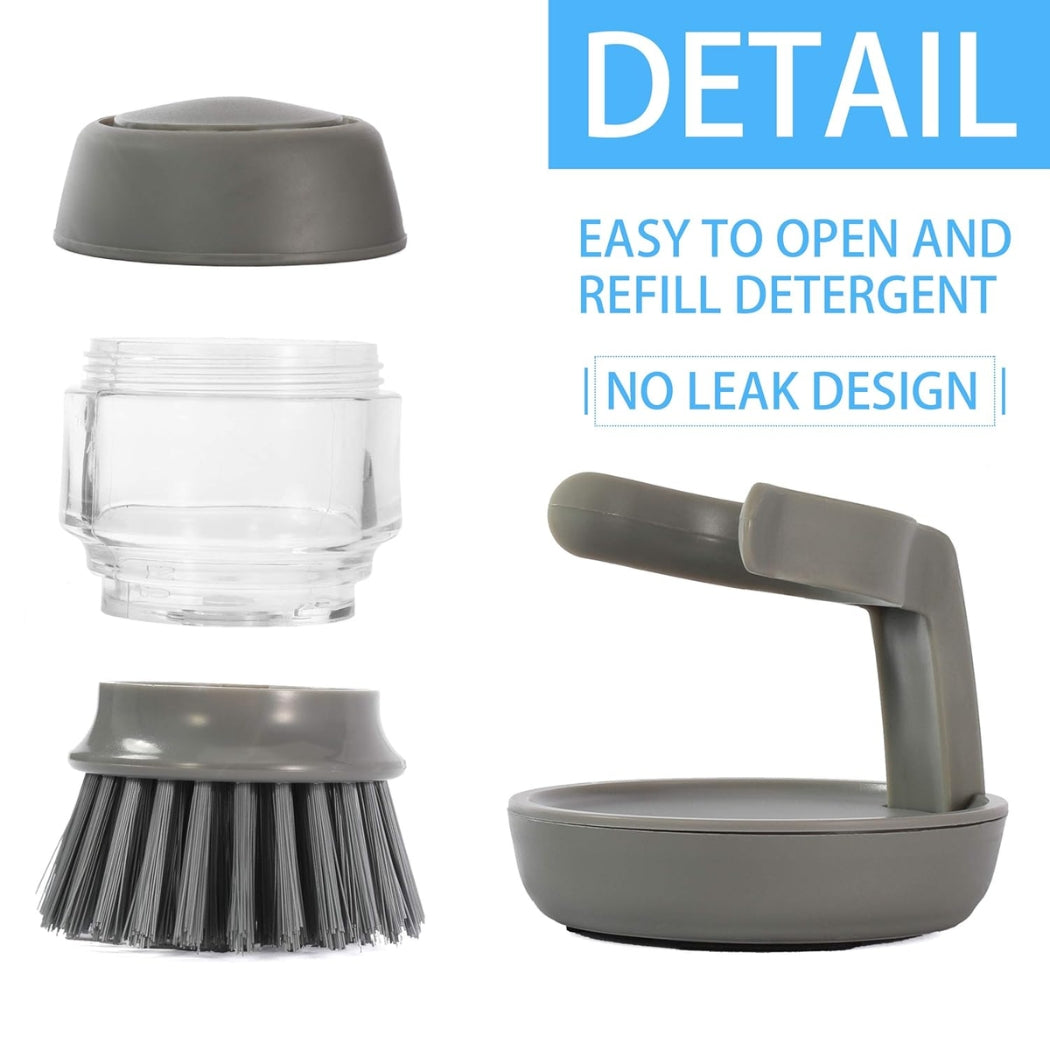 Soap Dispensing Dish Brush Set (Pack of 2)