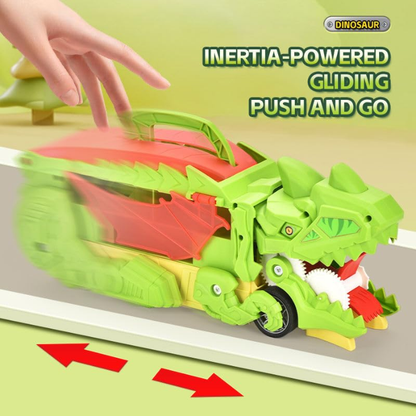 Dino Truck Car Launcher Toy for Kids with 6 Toy Cars