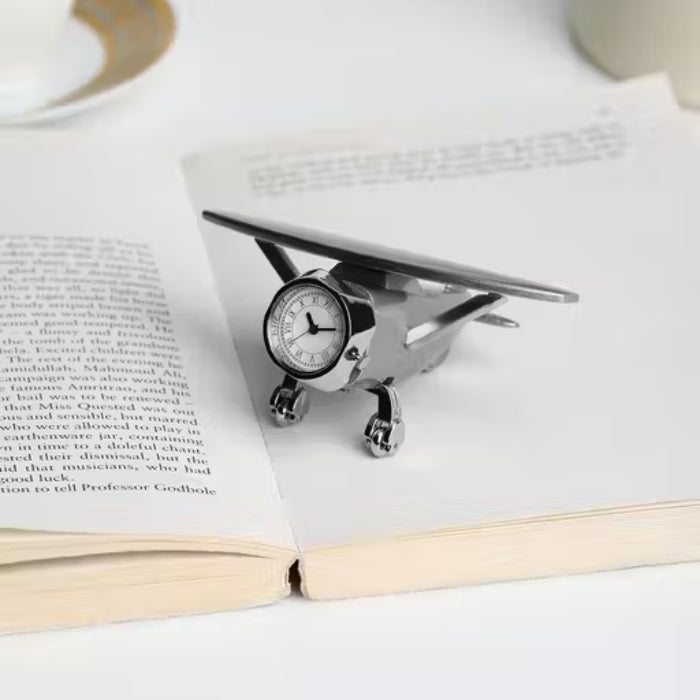 Airplane Table Clock Showpiece