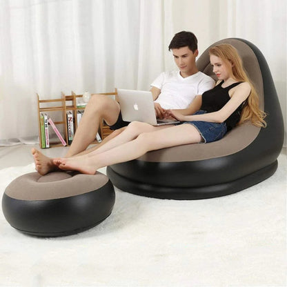 Inflatable Lounge Chair with Footstool