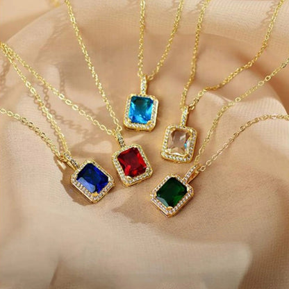 WHP™ – Stone Pendant Necklace Chain Set With Earrings
