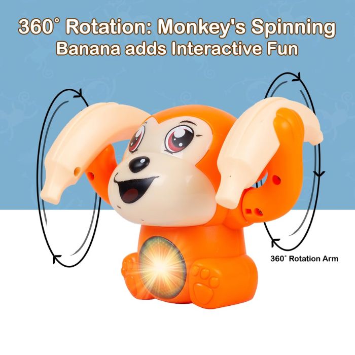 Tumbling Monkey Toy for Kids with LED Lights
