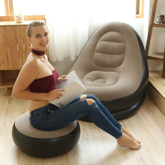 Inflatable Lounge Chair with Footstool