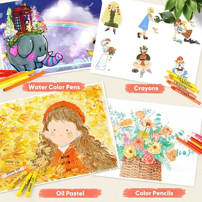 WHP™ – 145 Pieces Kids Art Set with Unicorn Case