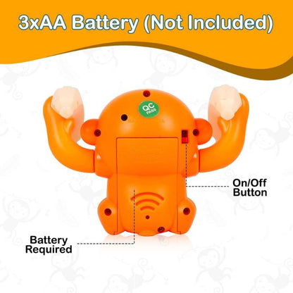Tumbling Monkey Toy for Kids with LED Lights