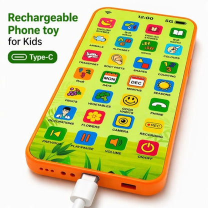 Rechargeable Educational Toy Phone for Kids with 28 Learning Functions