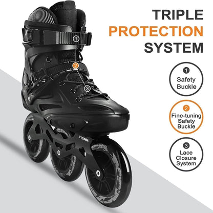 3 Wheel Inline Skates Skating Shoes