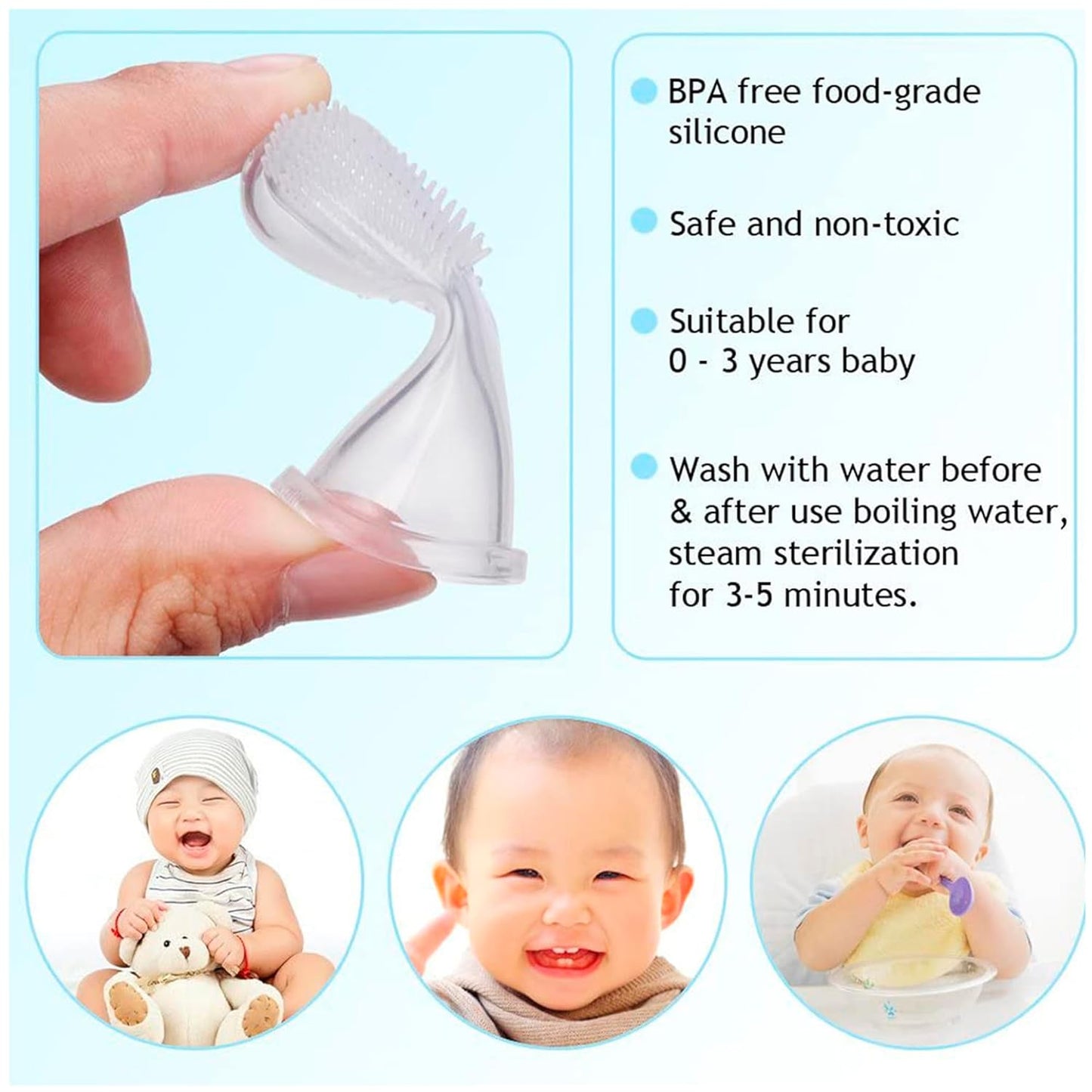WHP™ – Baby Finger Toothbrush with Storage Case