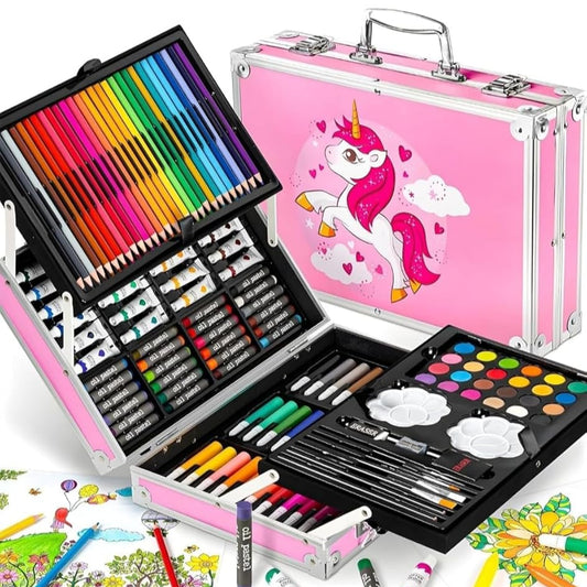 WHP™ – 145 Pieces Kids Art Set with Unicorn Case