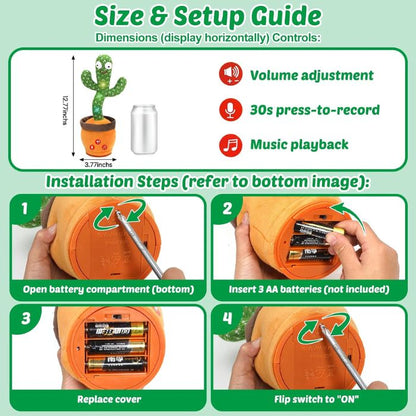 Dancing Talking Cactus Toy for Kids
