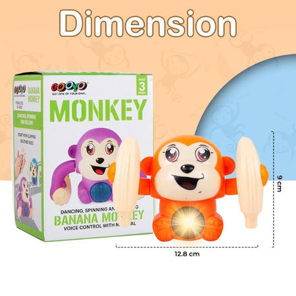 Tumbling Monkey Toy for Kids with LED Lights