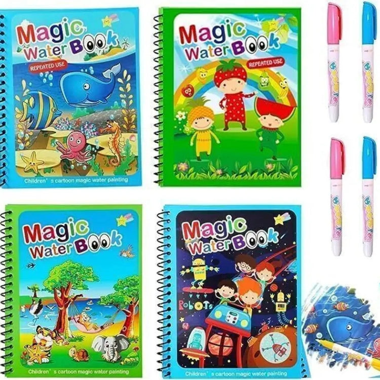 WHP™ – Re-Usable Magic Coloring Water Book with Magic Pen