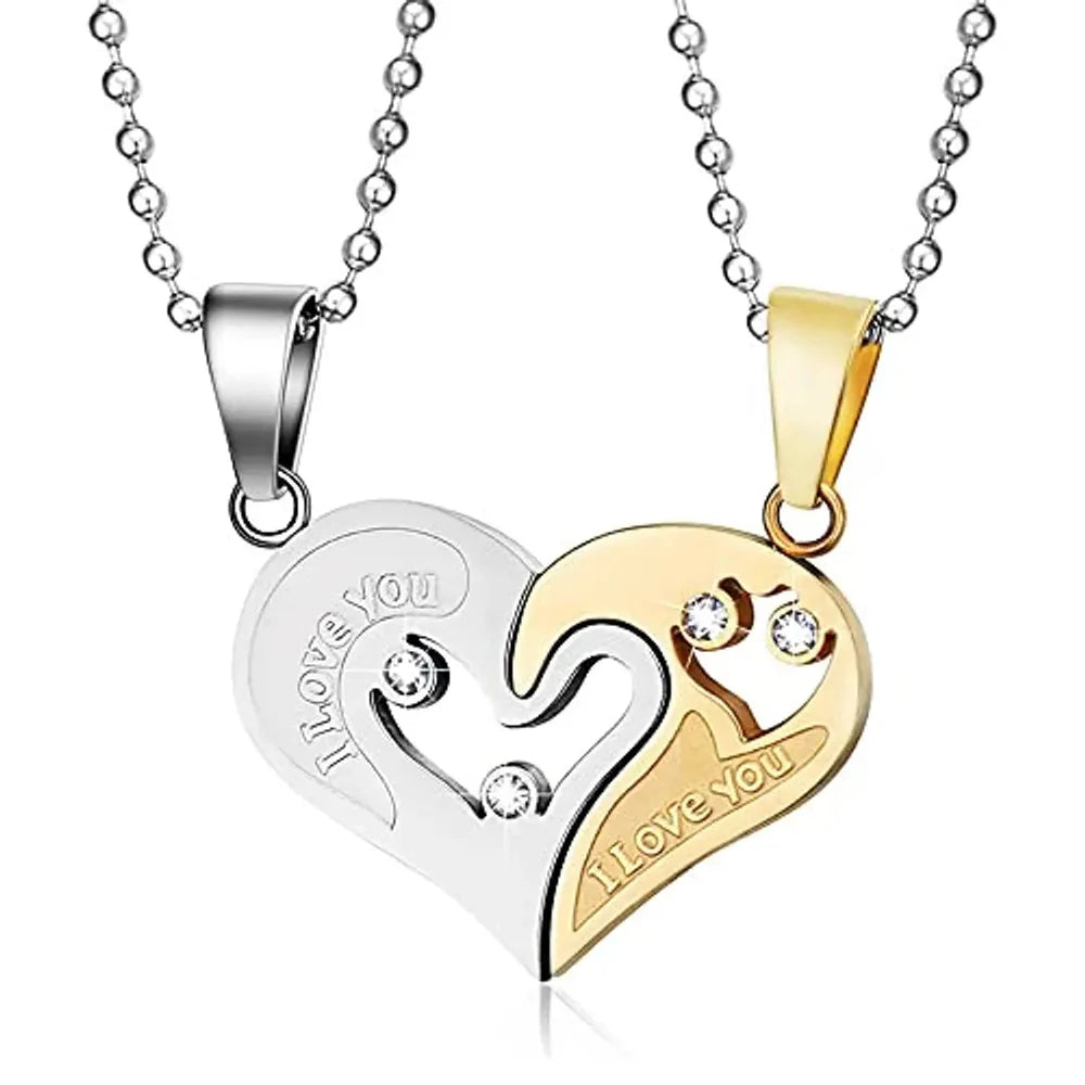 WHP™ – Heart-Shaped Couple Pendant Set
