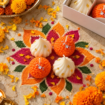 Laddoo Festive Candle Gift Set of 4