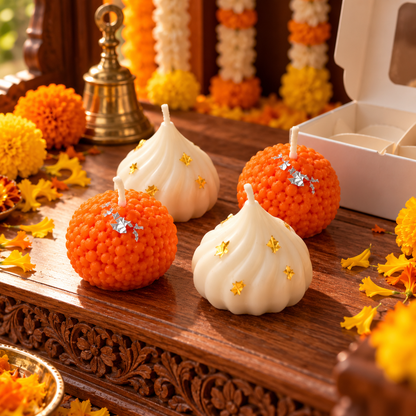 Laddoo Festive Candle Gift Set of 4