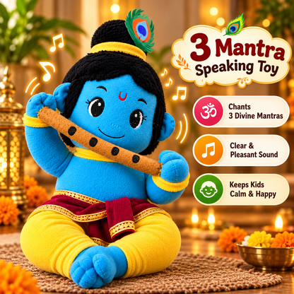 Baby Krishna 3 Mantra Voice Plush Toy
