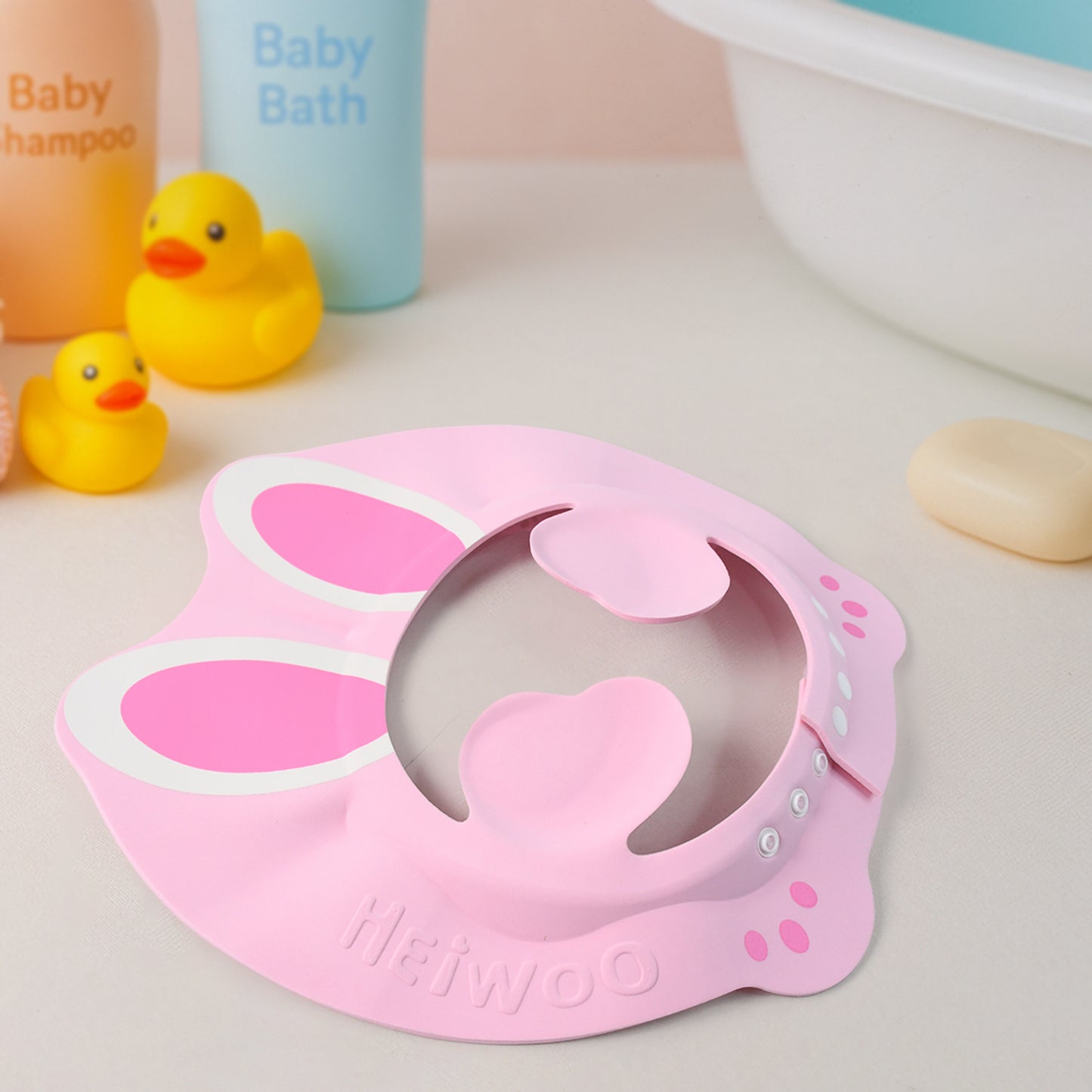 WHP™ – Adjustable Bunny Ear Baby Shower Cap