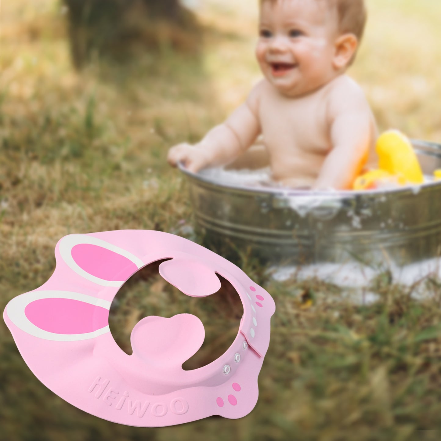 WHP™ – Adjustable Bunny Ear Baby Shower Cap